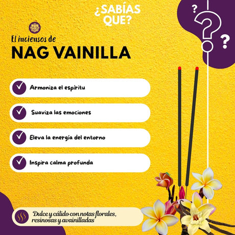 Incienso Nag Champa y Vainilla Jardin - Goloka