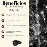 Pulsera Obsidiana Plateada 6mm