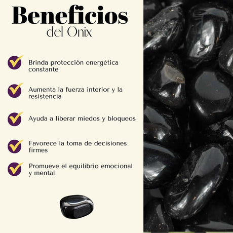 Pulsera Onix Negro 8mm