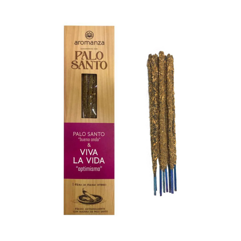 Sahumerio Palo Santo Buena Onda de Viva la Vida - Aromanza