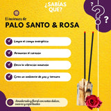 Incienso Natural Palo Santo con Rosas  - Namaste India