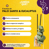 Incienso Natural Palo Santo con Eucalipto - Namaste India