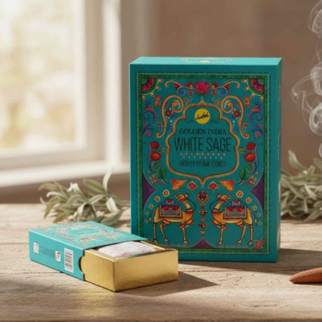 Incienso Cascada Golden Indian Salvia Blanca 120 conos