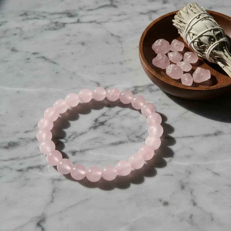 Pulsera Cuarzo Rosa 8mm