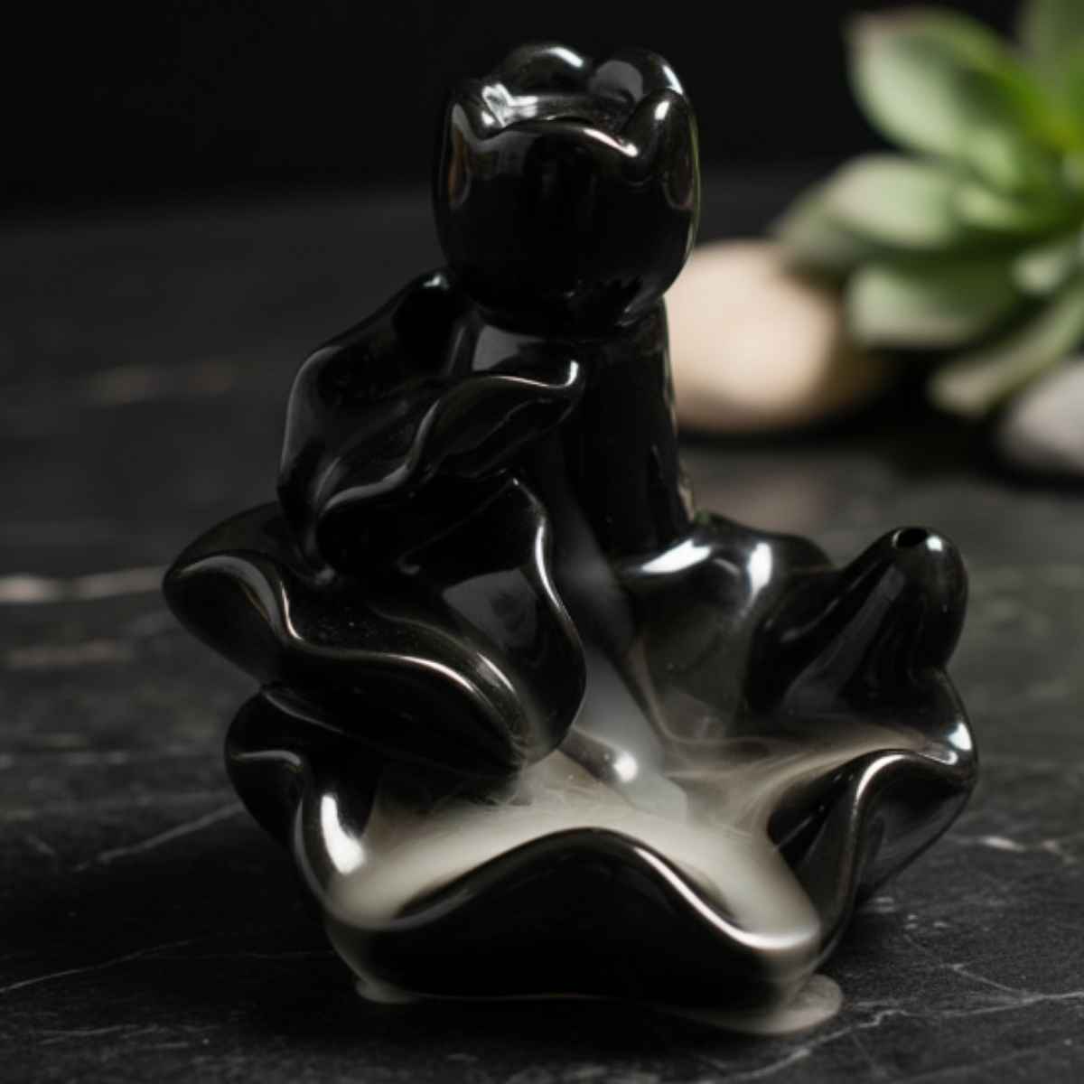 Porta Incienso Cascada Black Lotus