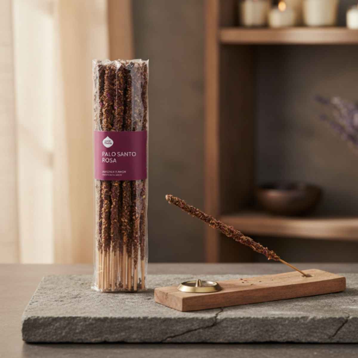 Sahumerio Artesano Palo Santo Rosa 20u