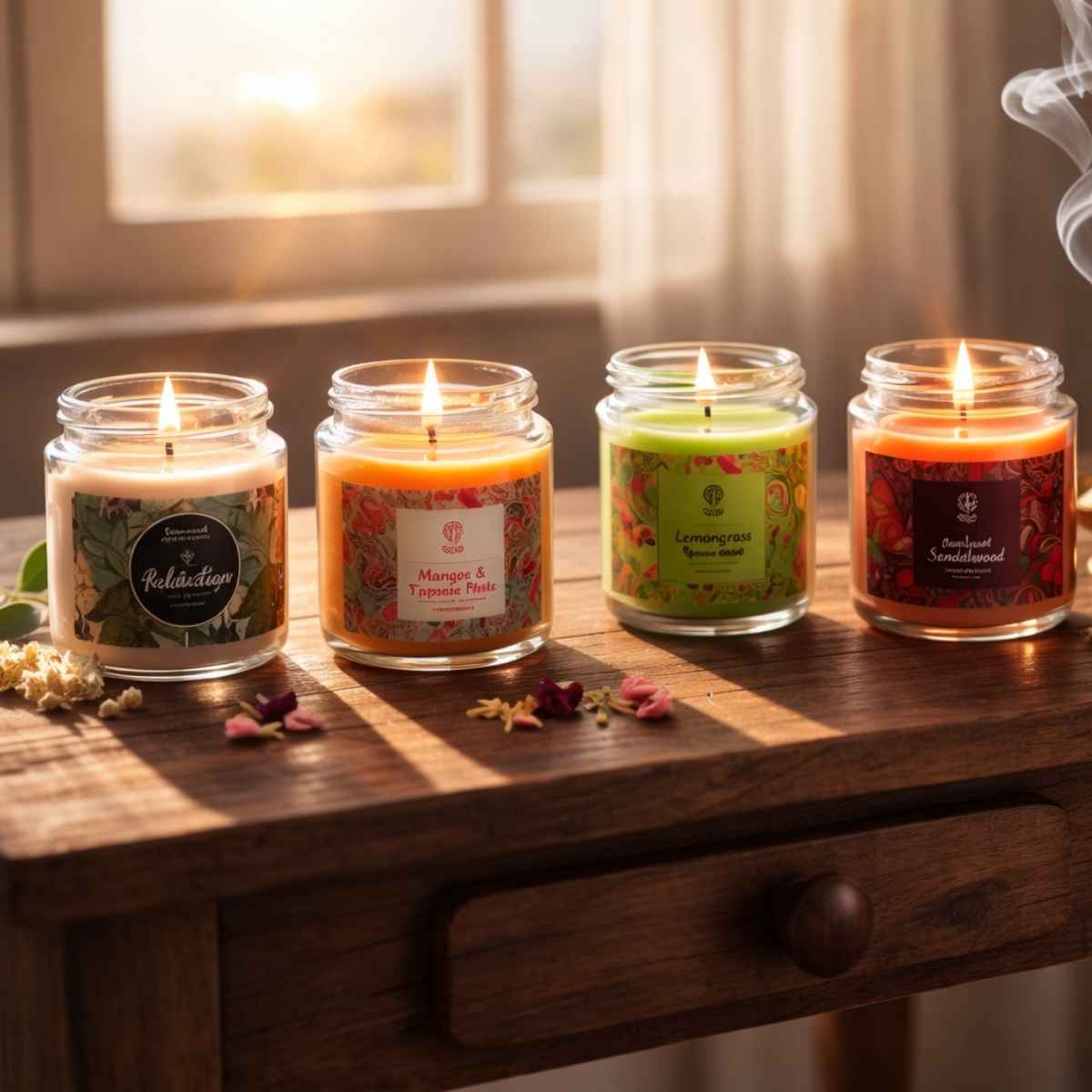 Pack 6 Velas de Tapa de Vidrio