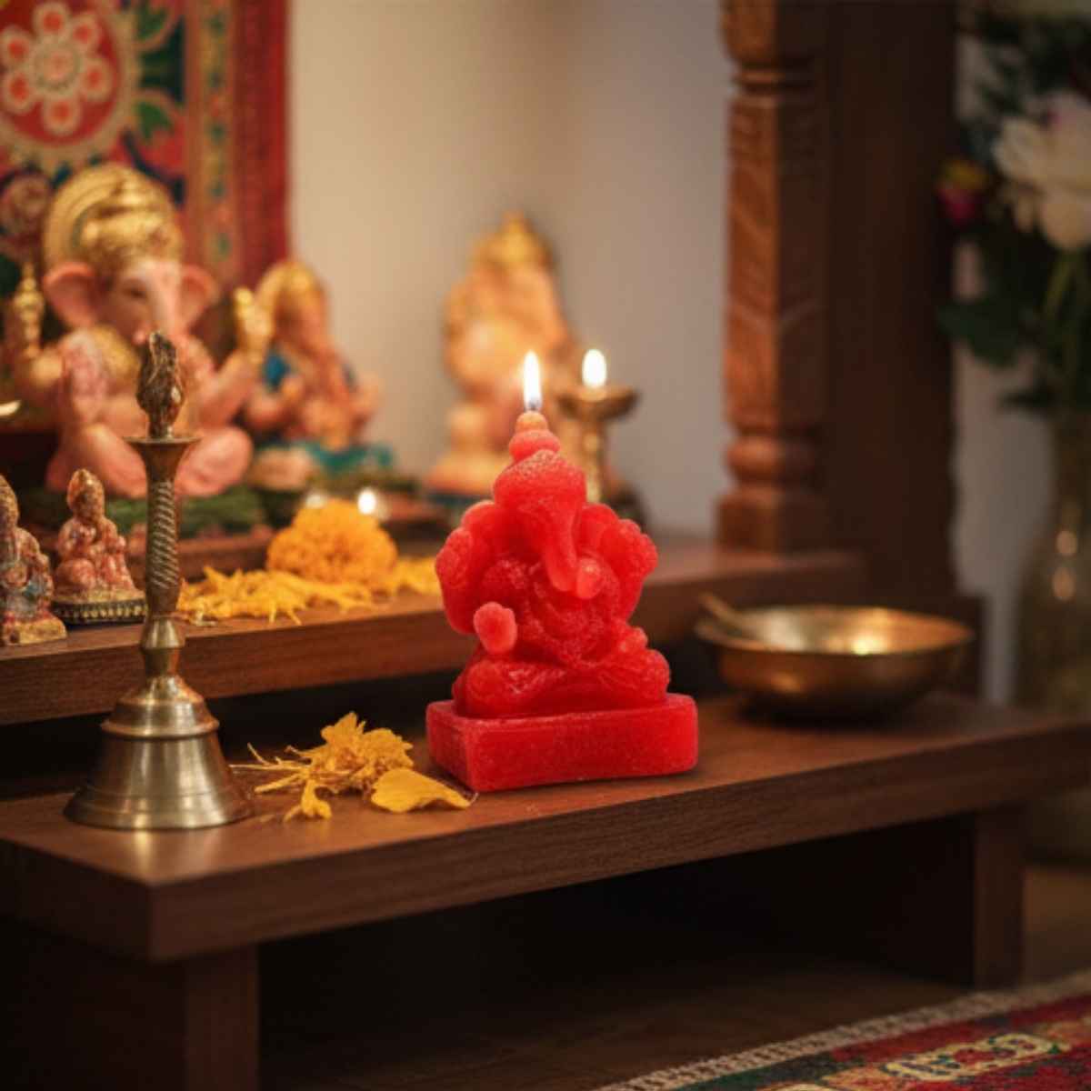 Vela Roja Ganesha