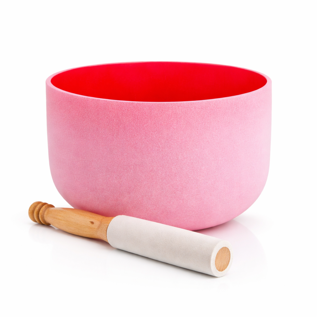 Cuenco Tibetano Cuarzo Rojo 10 Pulgadas Nota DO