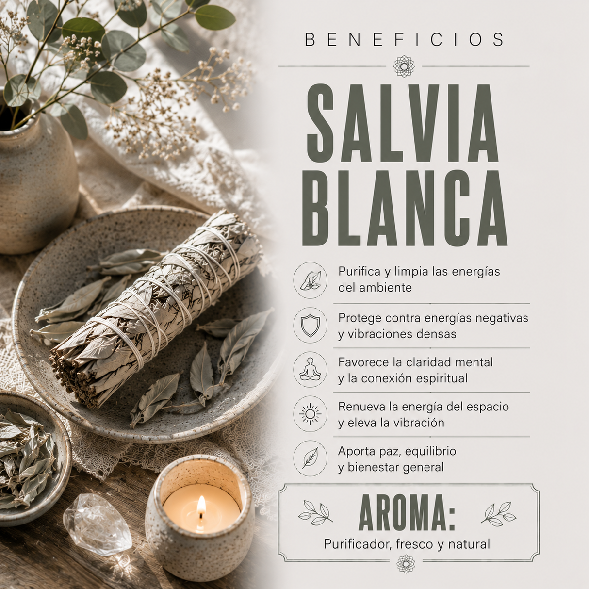 Incienso Golden Nag Salvia Blanca