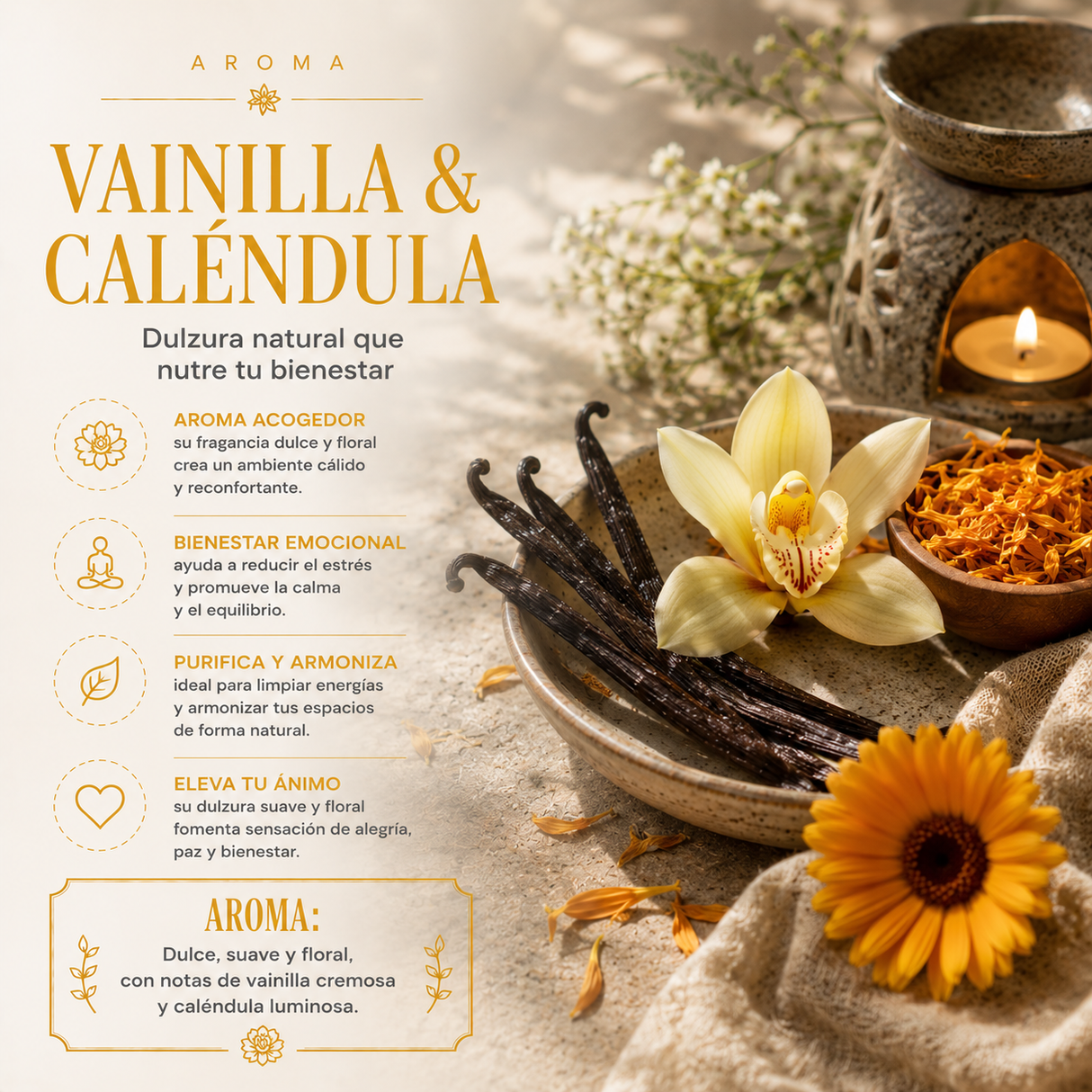 Aromatizante Spray Vainilla & Caléndula 300 mL