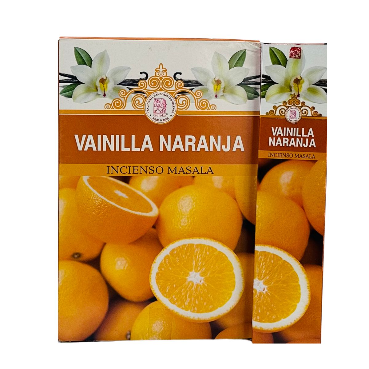 Incienso Natural Vainilla y Naranja - Goloka