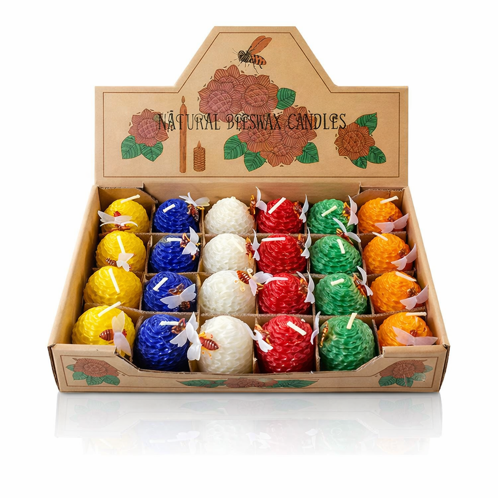 Set 24 Velas Cera de Abejas