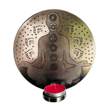 Porta Vela de Pared Chakra Meditación Silver Pequeño