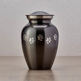 Anfora de Bronce con Huellitas Gris Grande