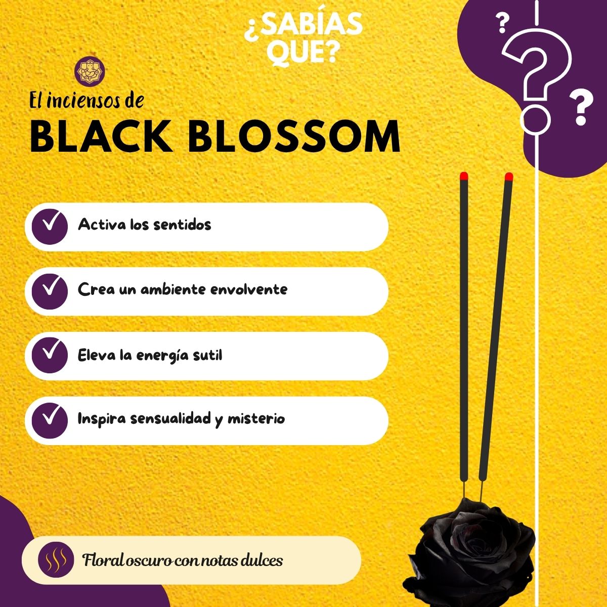 Incienso Natural Black Blossom