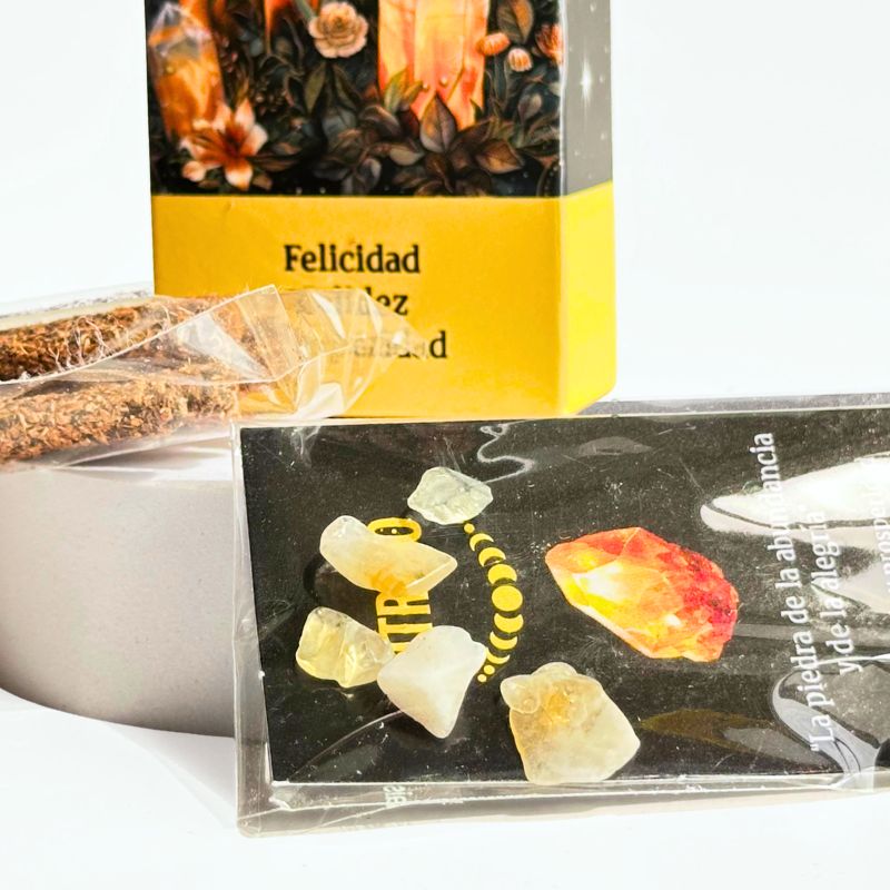 Incienso Ámbar con Piedras de Citrino