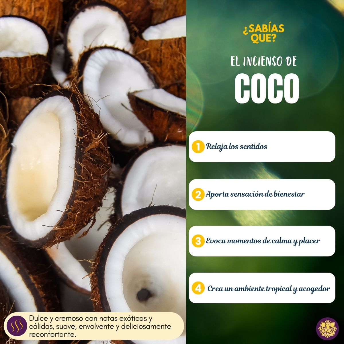 Incienso Masala Frutal Coco - Parimal