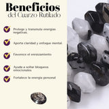Pulsera Cuarzo Rutilado Negro 6mm