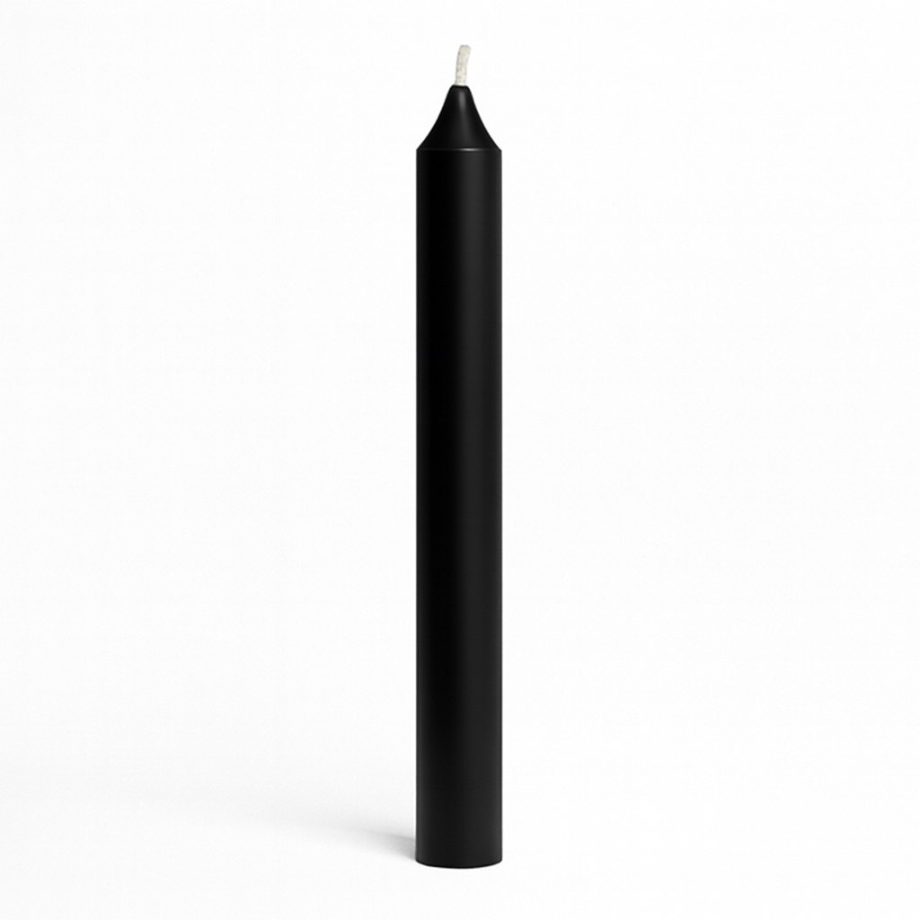 Vela Lisa Negra 10u