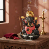 Porta Incienso Cascada Ganesha Rojo