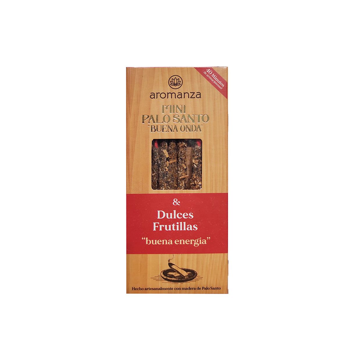 Sahumerio Palo Santo Buena Onda Mini Dulce Frutilla - Aromanza