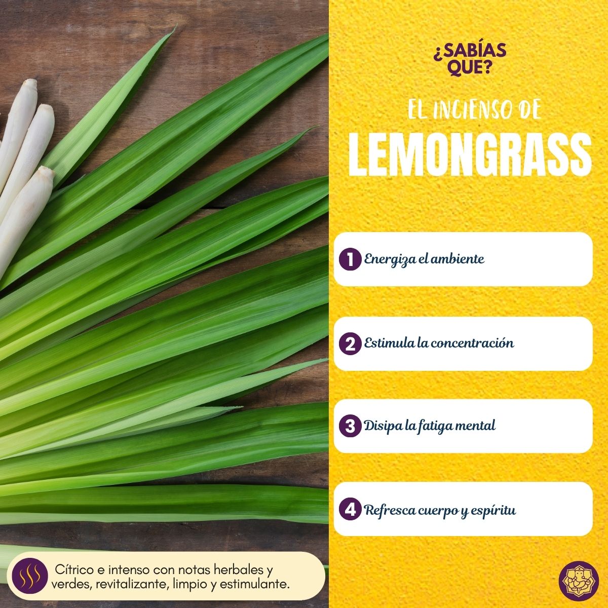 Incienso Natural Tropical Lemongrass - Satya