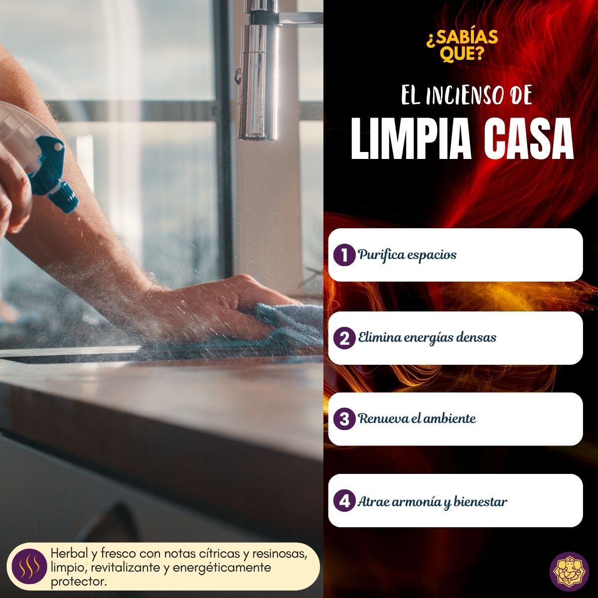Incienso Natural Limpia Casa Fit - Goloka