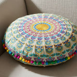 Cojin Boho Multicolor Redondo Chico