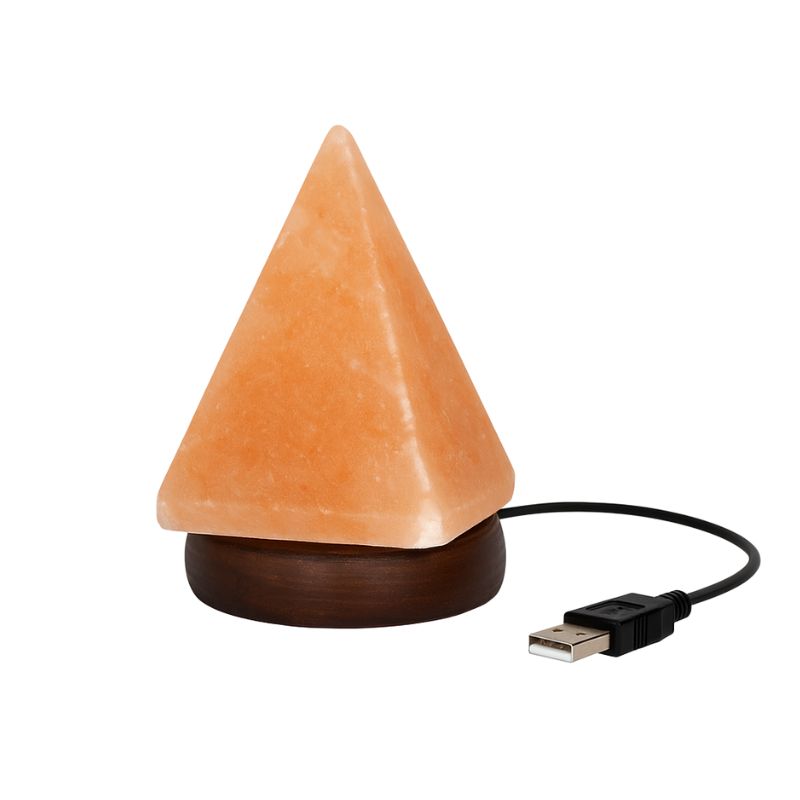Lampara de Sal del Himalaya Piramide Led Mini