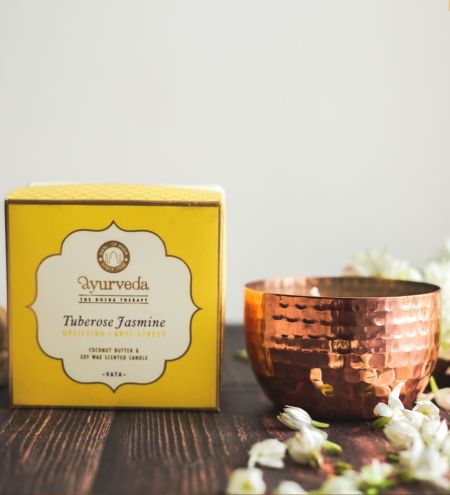 Vela Ayurveda de Dos Mechas Flor de Jazmín