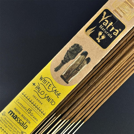 Incienso Yatra Salvia Blanco y Palo Santo