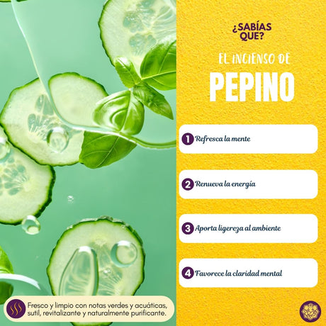 Incienso Natural Pepino Aromaterapia - Goloka