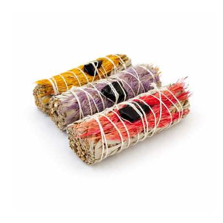 Sahúmo de Salvia Blanca con Piedra Obsidiana