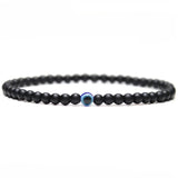 Pulsera Obsidiana Negra con Ojo Turco 4mm
