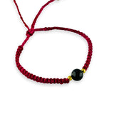 Pulsera de Hilo 6mm Ajustable con Piedra Preciosa