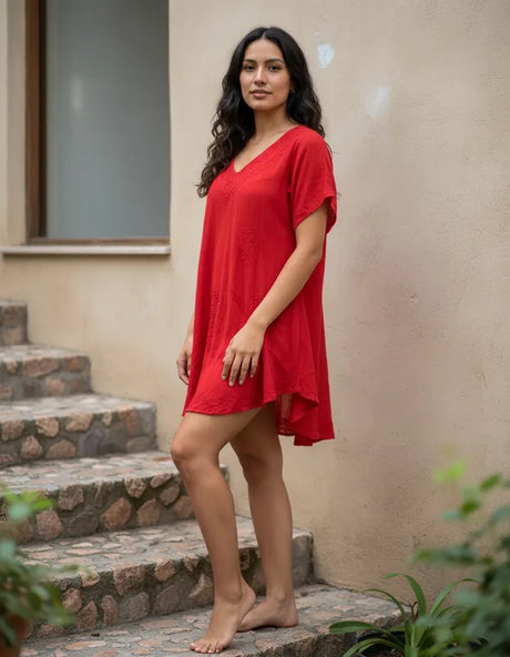 Blusa Vestido Divena Roja