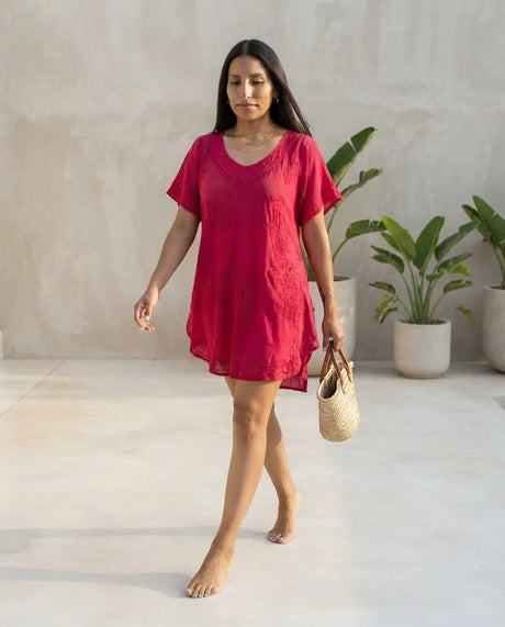 Blusa Vestido Rosada