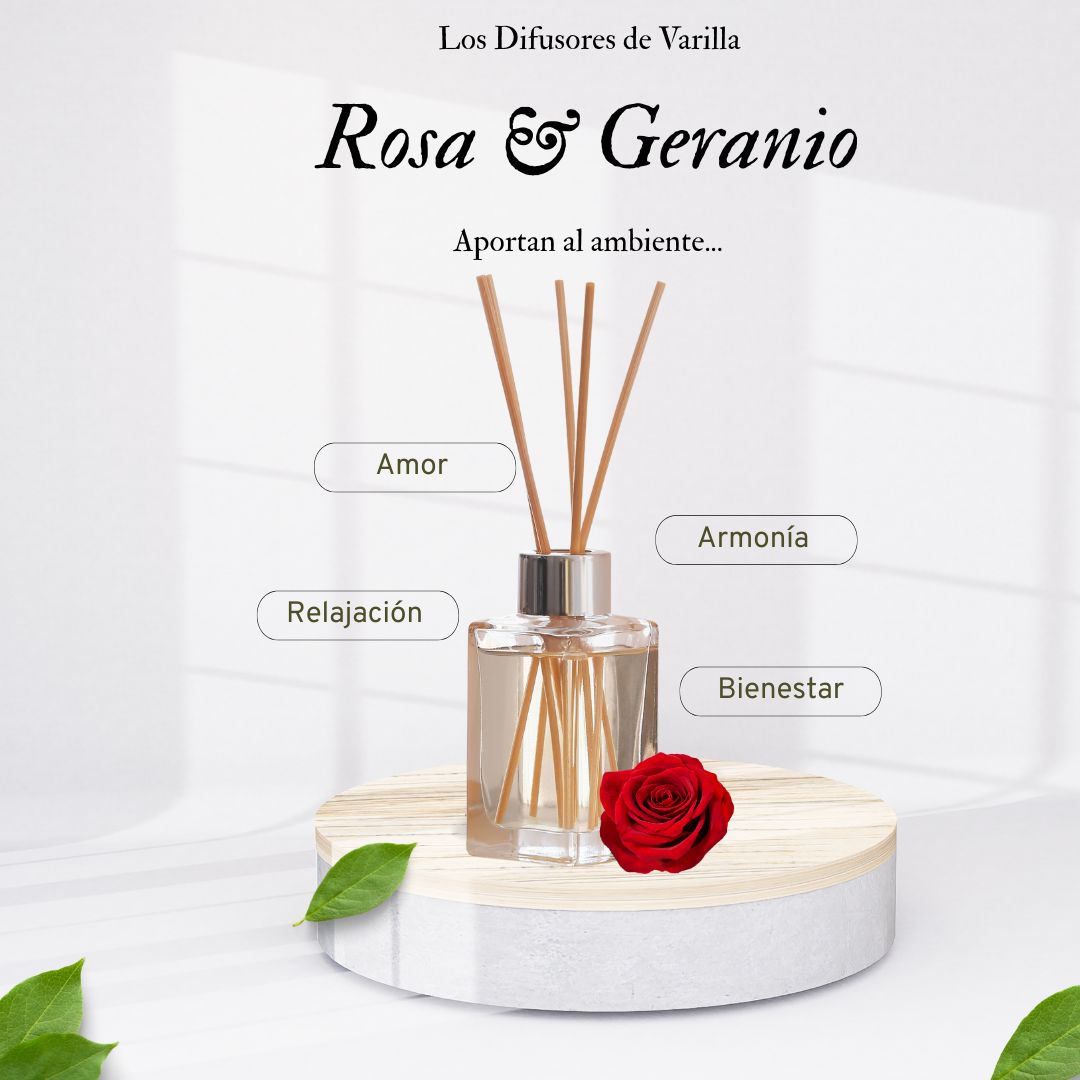 Difusor Mikado Organic Goodness Rosa y Geranio - Song of India