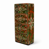Cajonera Larga Esmeralda Carmesí 4 Cajones