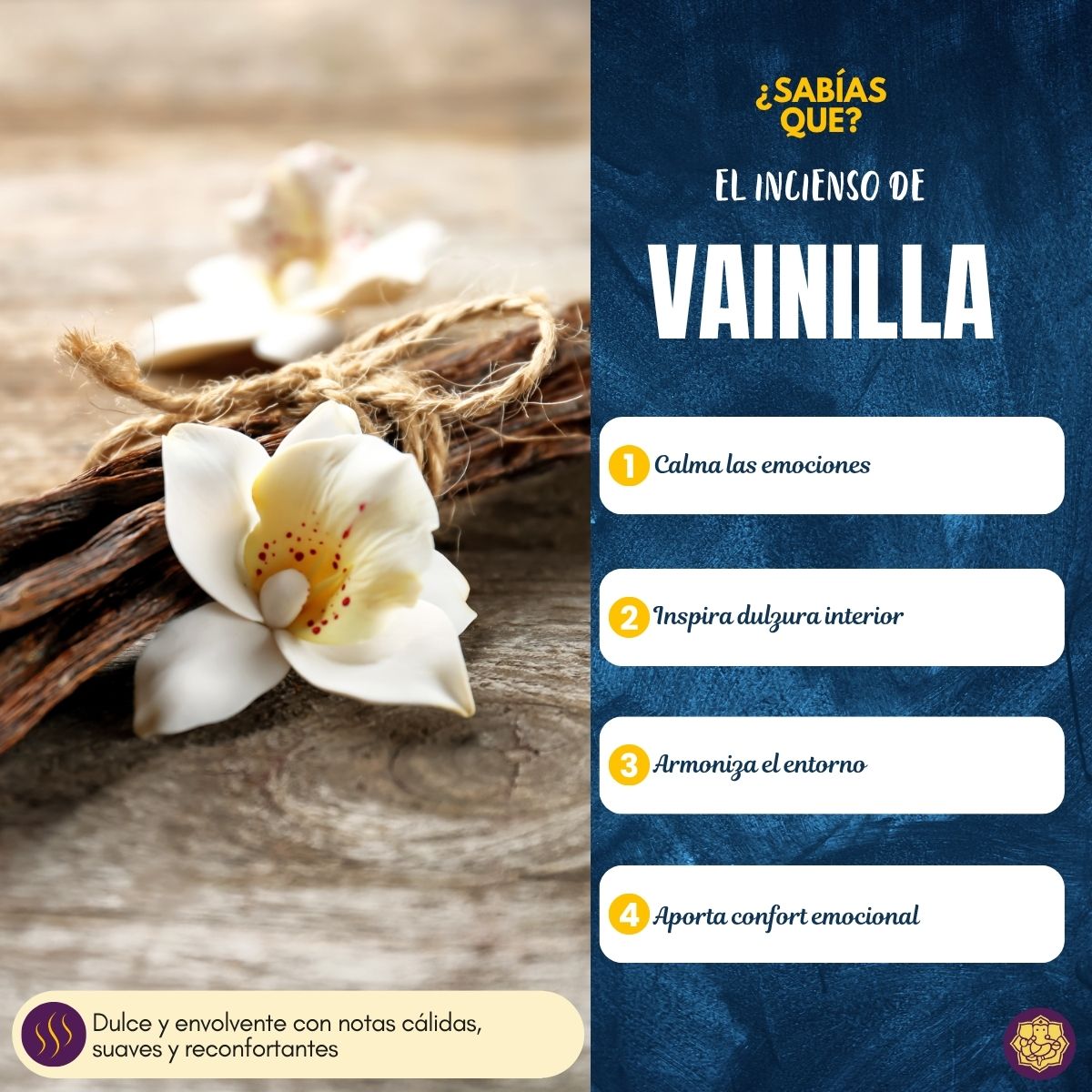 Incienso Natural Vainilla Fit - Goloka