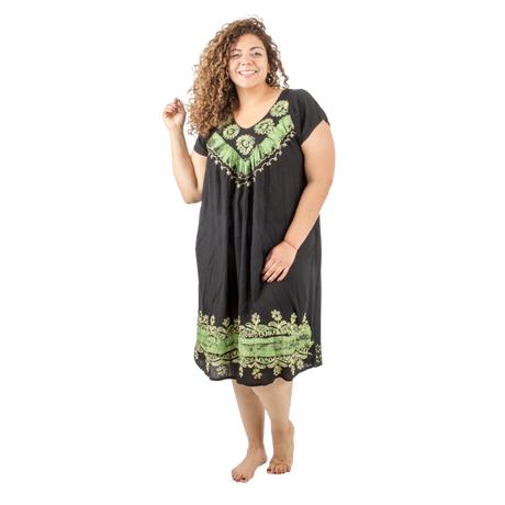 Vestido Dipa Negro con Verde