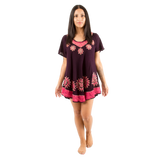 Blusa/Vestido Deepti Morado con Rosado