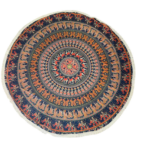 Pareo - Cubrecama Mandala Green animals