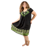 Vestido Dinu Negro con Verde