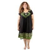 Vestido Dinu Negro con Verde