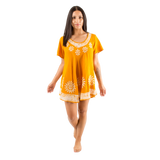 Blusa/Vestido Deepti Amarillo con Blanco