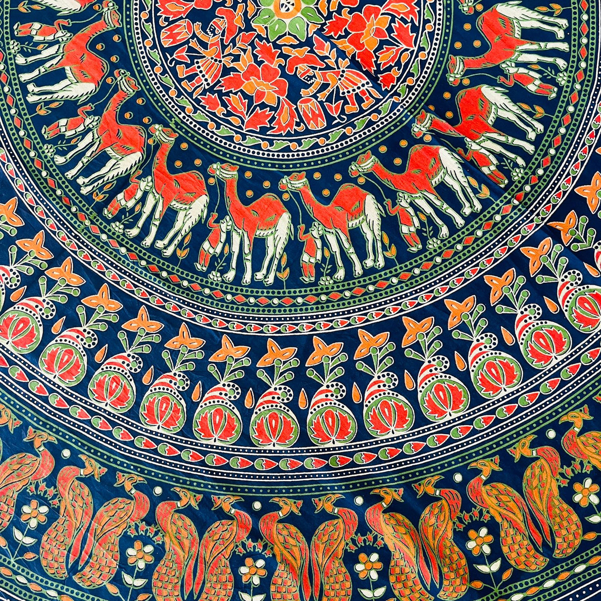 Pareo - Cubrecama Mandala Green animals