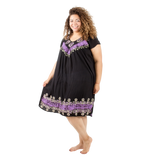 Vestido Dipa Negro con Morado