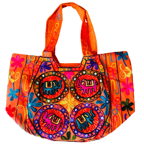 Bolso Playero Múltiples Elefantes - Salmon